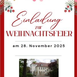 Einladung zur Weihnachtsfeier am 28.11.2025